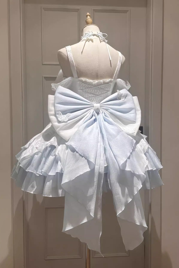[Swan Lake] Multi-Layered Ruffle Bowknot Gothic Princess Lolita Jsk Dress 2 Colors - Product - 4