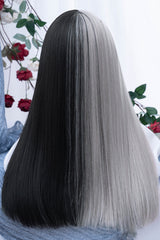 Gray/Black Duplex Long Straight Sweet Lolita Wigs - Product - 3