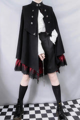 Double-breasted Gothic Prince Handsome Ouji Lolita Cloak Coat 3 Colors - Product - 9