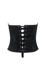 Black/Red Lace Up Women's Gothic Corset - Product - 9