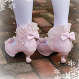 Bowknot Strappy Ruffle PU Sweet Lolita Shoes 5 Colors - Product - 9