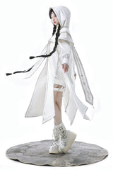 White Bionic Dimension Futuristic Mechanical Style Print Ouji Fashion Lolita Shorts - Product - 12