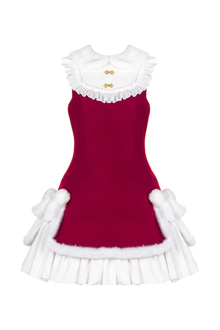 Red/White Bowknot Lantern Festival And New Year Sweet Lolita Jumper Dress - Product - 6