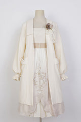 White Chinese Style Bronzing Flower Embroidery Sweet Lolita Jsk Dress - Product - 3