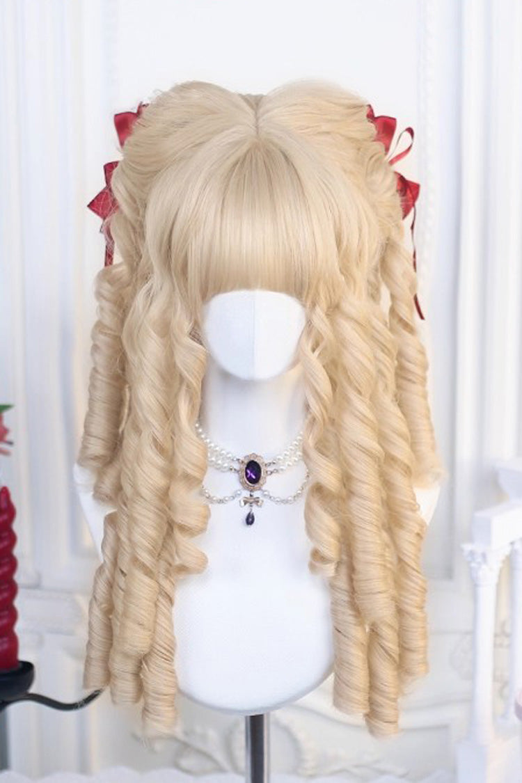 Blonde Sweet Japanese Roman Curls Lolita Long Wig - Blonde - 1