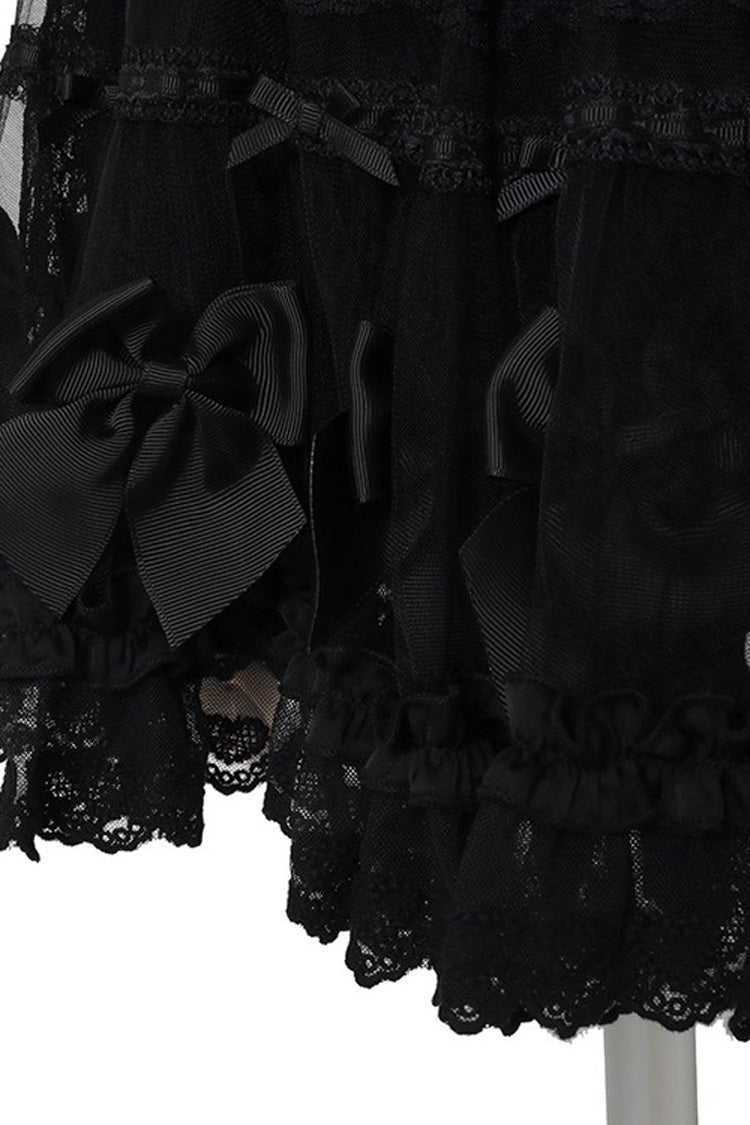 Sweet Ruffle Bowknot Lace Plus Size Japanese Lolita Skirt 3 Colors - Product - 6