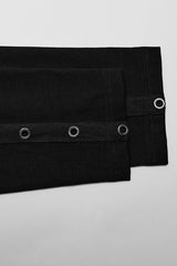 Black Long Sleeves Rivet Mesh Men's Punk Blouse with Undetachable Mask - Product - 9
