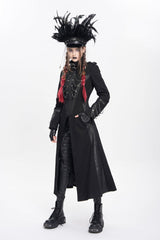 Black Women's Punk Cool Skull Plumed Chain Hat - Product - 13