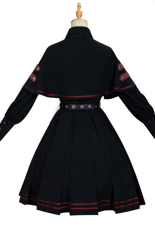 Black Punishment Execution Officer Series Military Style Shirt and Skirt Set Gothic Lolita Dress - Product - 8