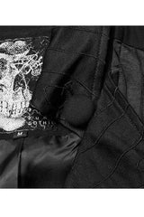 Black Gothic Noble Jacquard Embroidery Pleated Ruffle Delicate Buttons Decoration Men's Vest - Product - 7