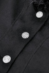 Black Long Bell Sleeves Lace Button Women's Gothic Romantic Coat with Hood - Product - 11