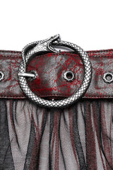 Ruffle Mesh Buckle Women's Steampunk Long Overskirt 3 Colors - Product - 16