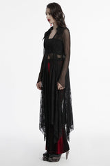Black V Collar Long Sleeves Lace Sheer Women's Gothic Cardigan Coat - Product - 2
