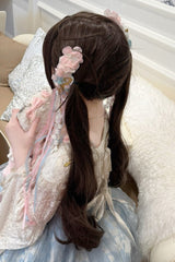 Japanese-Style Soft Air Bangs Long Curly Sweet Lolita Twin-Tail Wig 2 Colors - Product - 3