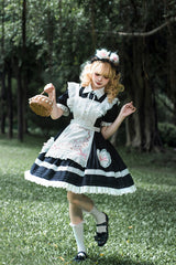 Black Meet Alice Long Sleeves Ruffle Lace Sweet Princess Lolita Jsk Dress - Product - 3