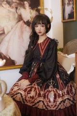 [Angel's Redemption] Long Sleeves Angel Print Ruffle Bowknot Sweet Lolita Dress 3 Colors - Product - 8