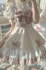 Multicolor Confession Function Series Bowknot Woolen Sweet Lolita JSK Dress 5 Colors - Product - 10