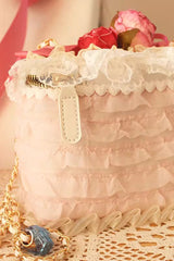 Pink Strawberry Cake Rose Bowknot Sweet Princess Lolita Crossbody Bag - Product - 3