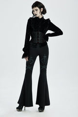 Red Jacquard Lace-Up Slim Women's Corset - Product - 7