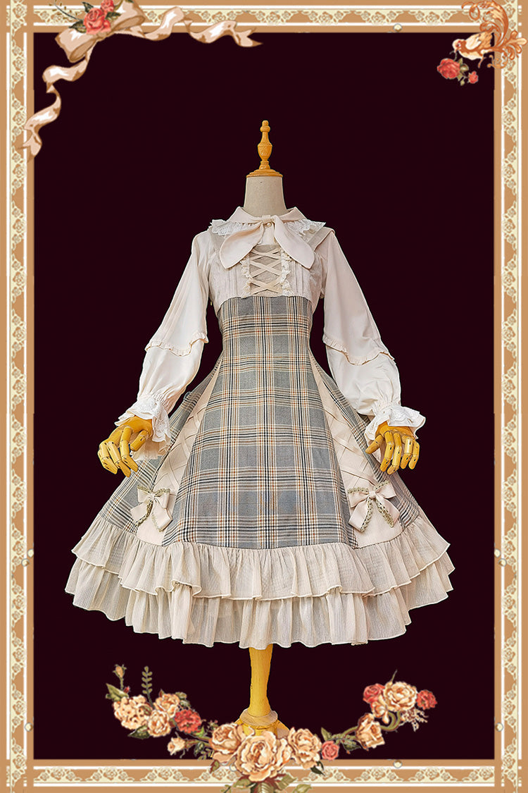 Multi-Color Backlight Memoirs Elegant Slim Bowknot Sleeveless Ruffle Classic Lolita Dress - Product - 2
