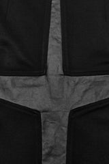 Black Cross Print Stitching Lace-Up Women's Steampunk Skirt - Product - 5