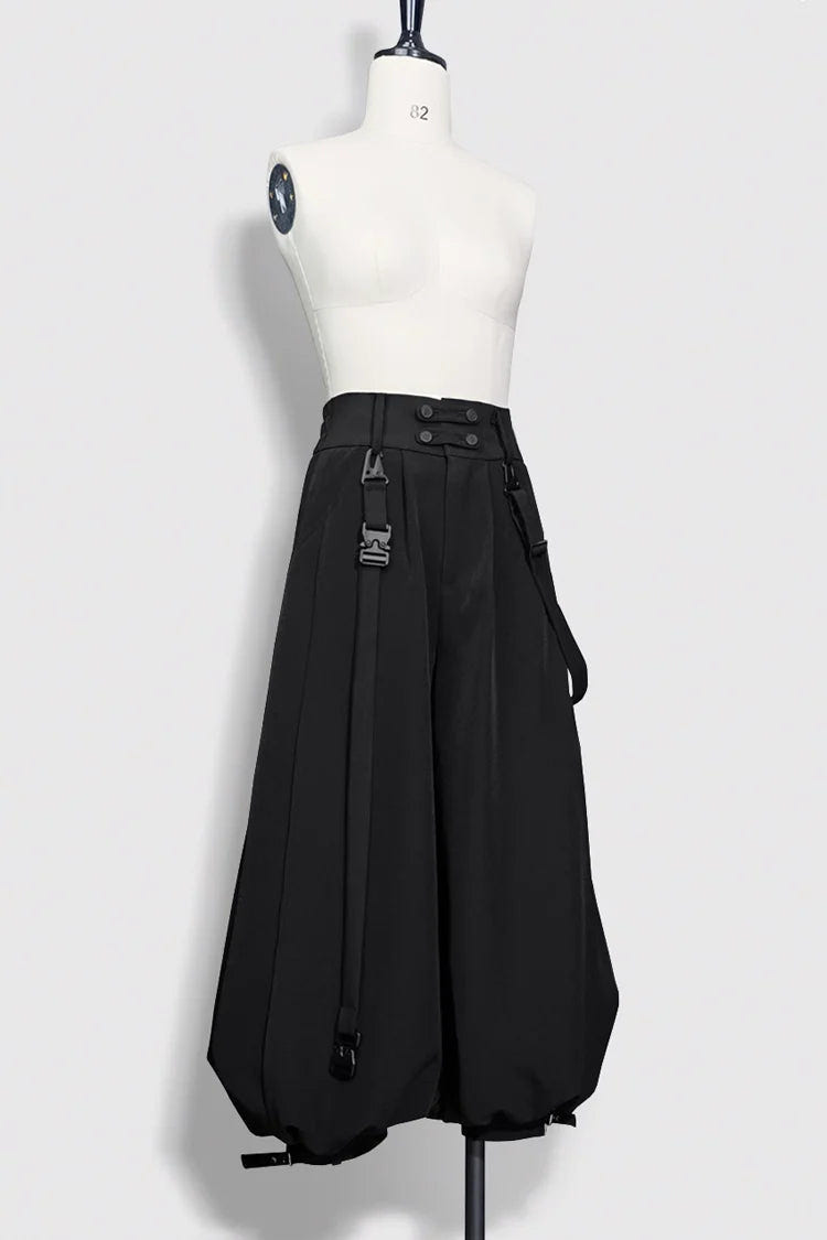 Black Functional Rabbit Cool and Handsome Ouji Lolita Set - Pants(Only) - 10