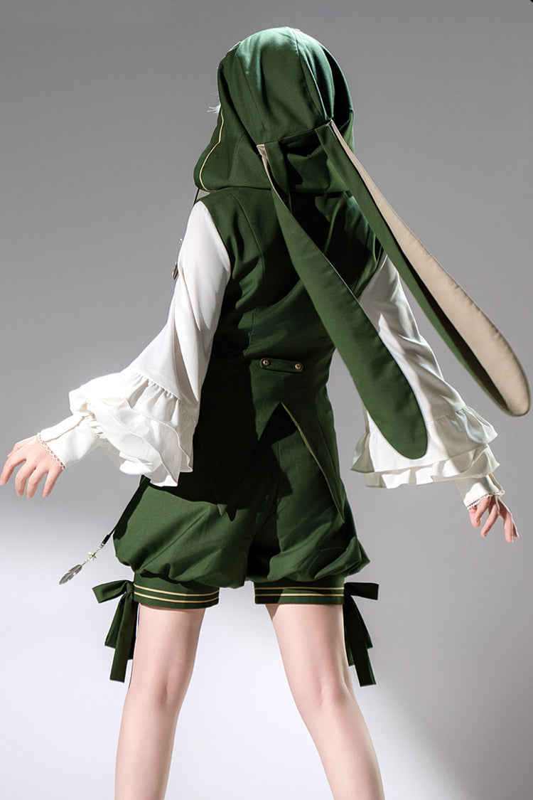 Green [Rabbit Feather] Sweet Prince Handsome Ouji Lolita Vest - Product - 4