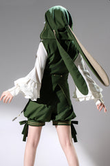 Green [Rabbit Feather] Sweet Prince Handsome Ouji Lolita Vest - Product - 4