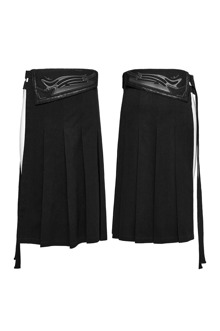 Black Buckle Men's Punk Skirt - Product - 5