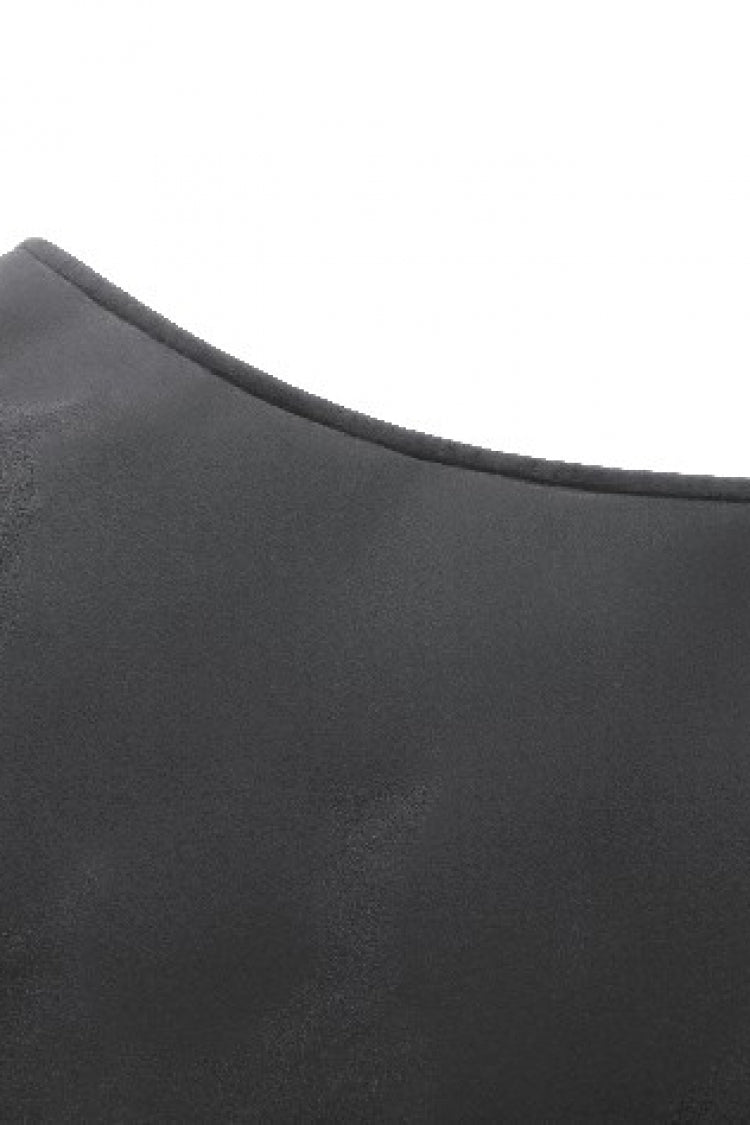 Black Eyelet Straps Women's High-Low Multi-Layered Ruffled Sheer Mesh Punk Skirt - Product - 17