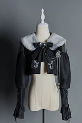 Black [Gothic Night Butler] Double-breasted Gothic Lolita Bustier Suspender Dress - Coat(Only) - 10