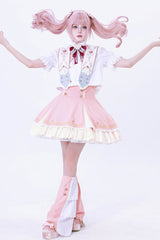Pink [Messenger of Heaven] Ruffle Sweet Princess Lolita Skirt - Product - 7