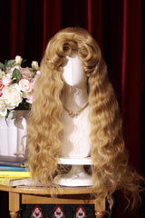 Golden Brown [Princess Diaries] French-Style Fluffy Wool Sweet Lolita Curl Wig - Product - 4