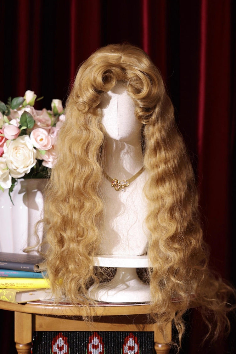 Golden Brown [Princess Diaries] French-Style Fluffy Wool Sweet Lolita Curl Wig - Product - 4