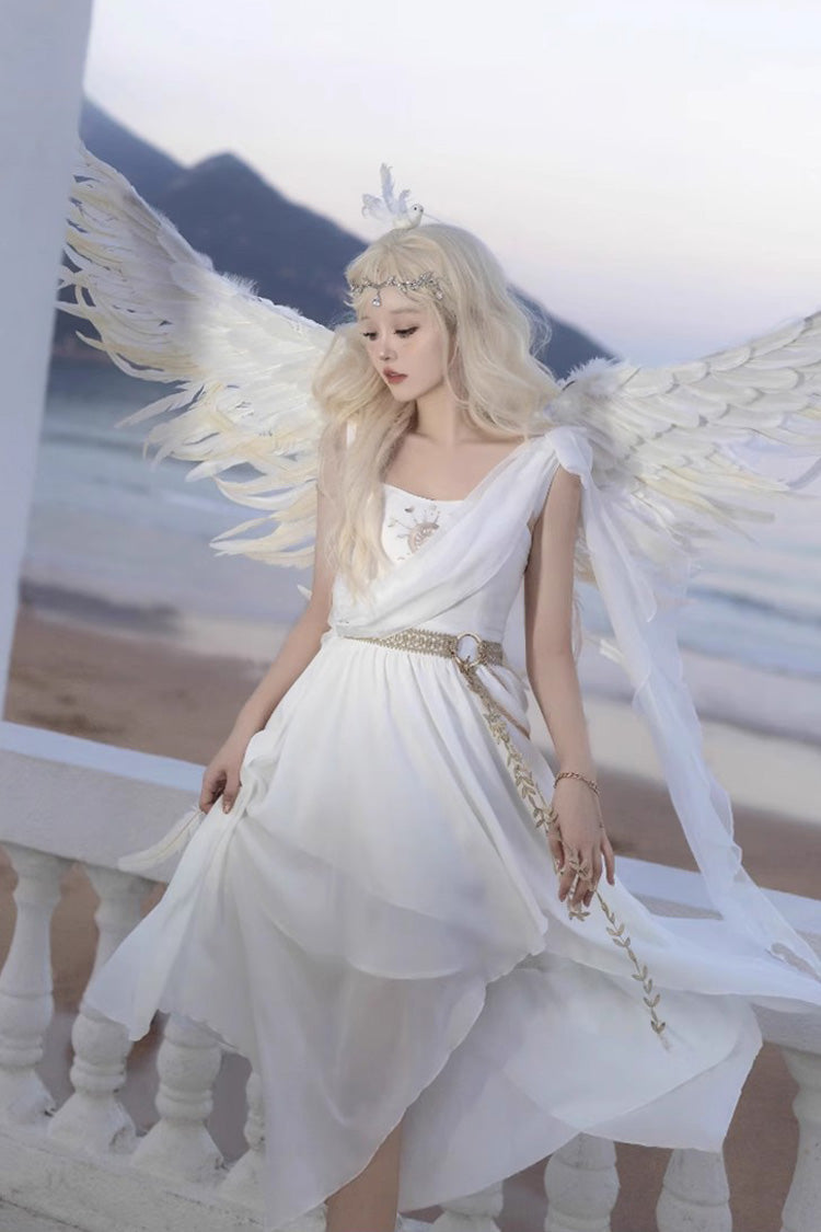 White Sleeveless Tears of Themis Greek Style Gothic Lolita Jsk Dress - Product - 6
