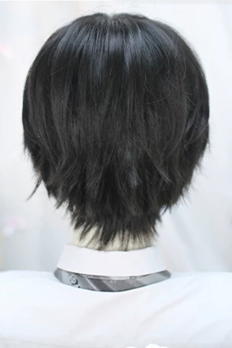 Black Korean Daily Cool Fluffy Short Lolita Wig detail view 3