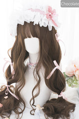 Miss Mira Series Corn Coils Long Curly Hair Sweet Lolita Wig - Brown - 4