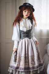 Demon Hunting Notes PU Gothic Punk Lolita Vest 2 Colors - Product - 13