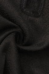 Black [Eternal Gloom Portrait] Back Cross Stand Collar Asymmetric Vintage Elegant Prince Gorgeous Handsome Lolita Coat - Product - 10