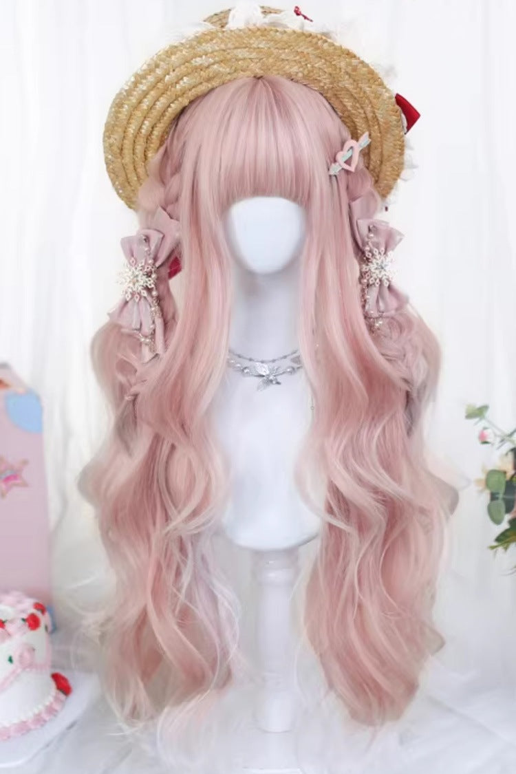 Pastel Pink Ombre Soft Curls Long Sweet Lolita Wig - Product - 4