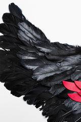 Artificial Leather Stitching Women's Steampunk Feather Wing Harness 2 Colors - Product - 15