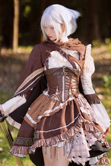 Multi-Color Steam Hunter Style Long Sleeves Multi-layer Ruffle Stitching Gothic Punk Lolita Dress - Product - 2