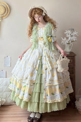 [Lemon Chicken] Multi-Layered Ruffle Sweet Elegant Lolita Skirt Petticoat 2 Colors - Product - 4