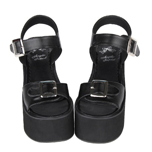 Black And White Platform Sweet Lolita Sandals - Product - 3
