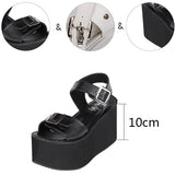 Black And White Platform Sweet Lolita Sandals - Product - 5