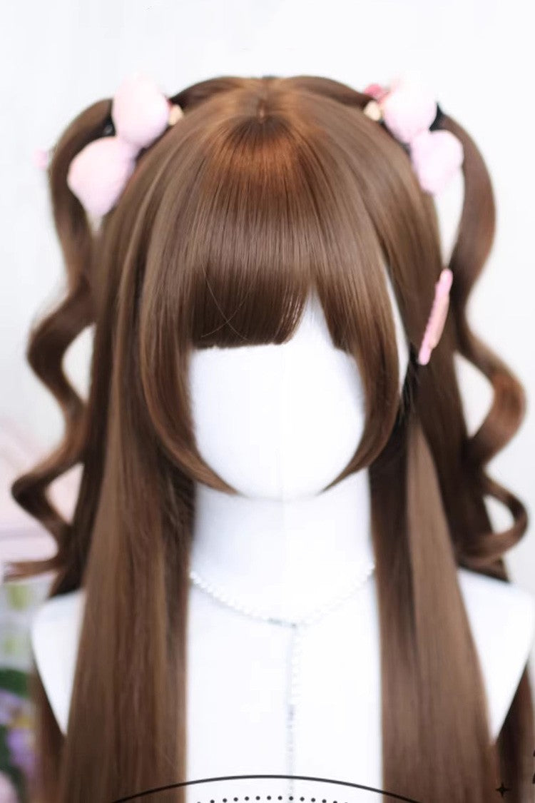 Cute Wispy Bangs Long Straight Japanese Sweet Lolita Wig 3 Colors - Product - 3