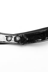 Black Stand Collar Women's Punk Patent Leather Body Harness - Product - 6