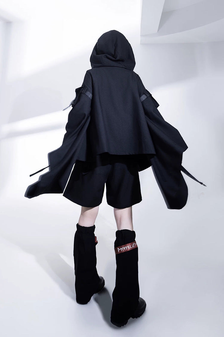 Black [Nameless Blade] Stand Collar Long Sleeves Gothic Prince Ouji Lolita Shorts Set - Product - 3