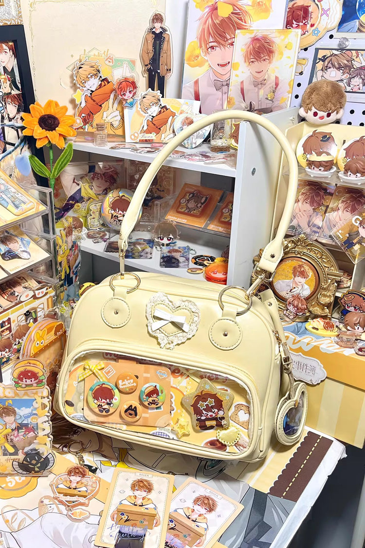 Sweet Anime-style Transparent Bow Japanese Lolita Itabag 5 Colors - Yellow - 1