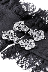 Black Women's Gothic Vintage Long Flared Sleeves Lace Splice Shrug - Product - 12